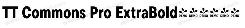 TT Commons Pro ExtraBold字体转换